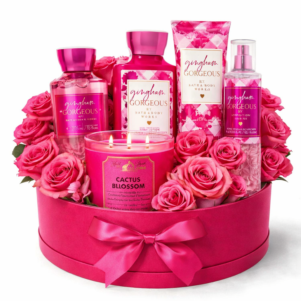 Gift Set with body lotion and Flower